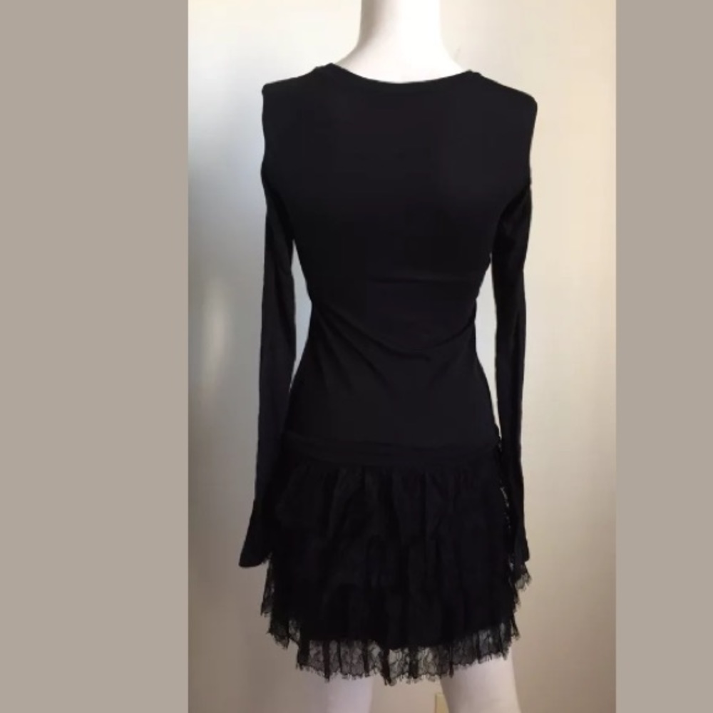 Theory Archan Black Drop Waist Dress - Picture 6 of 8